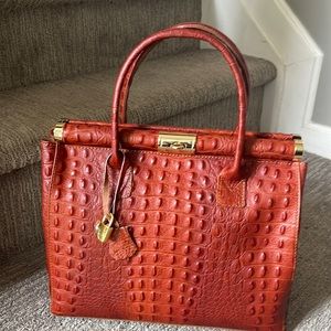 Vittoria Pacini Italian Leather Satchel Handbag